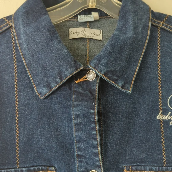 Vintage Baby Phat Women's Blue Denim Embroidered Logo Y2K/90s Jacket 23/24 - Picture 4 of 9